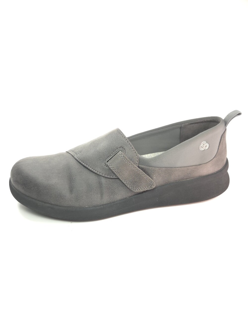 Clarks Cloudsteppers Sillian 2.0 Ease Gray Slip‑On Loafers Sz 9.5